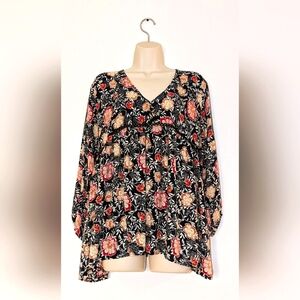 KNOX ROSE Colorful print blouse - Size 1